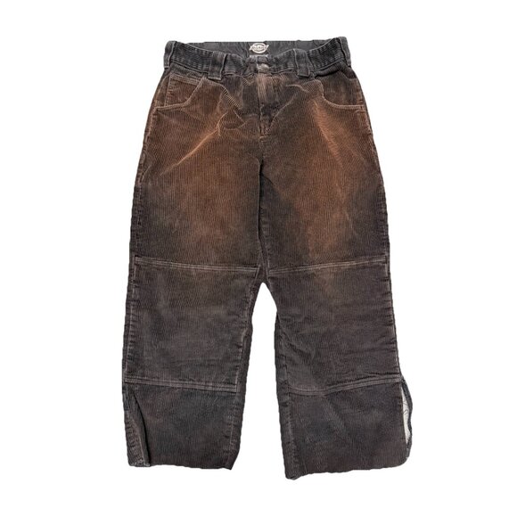 Dickies Corduroy Skateboarding Pants Mens 32x27 (x25) Faded Double Knee Loose - Picture 1 of 16